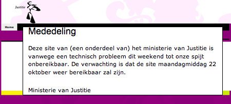Gesloten in het weekend